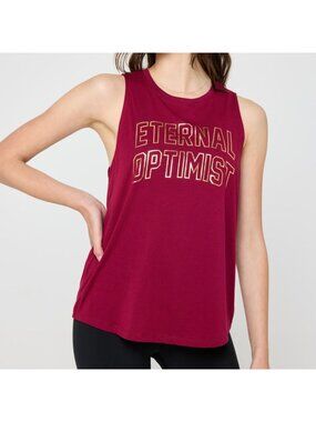 Nwt SPIRITUAL GANGSTER - S Optimist Jade Tank Top Summer Graphic Cotton Red